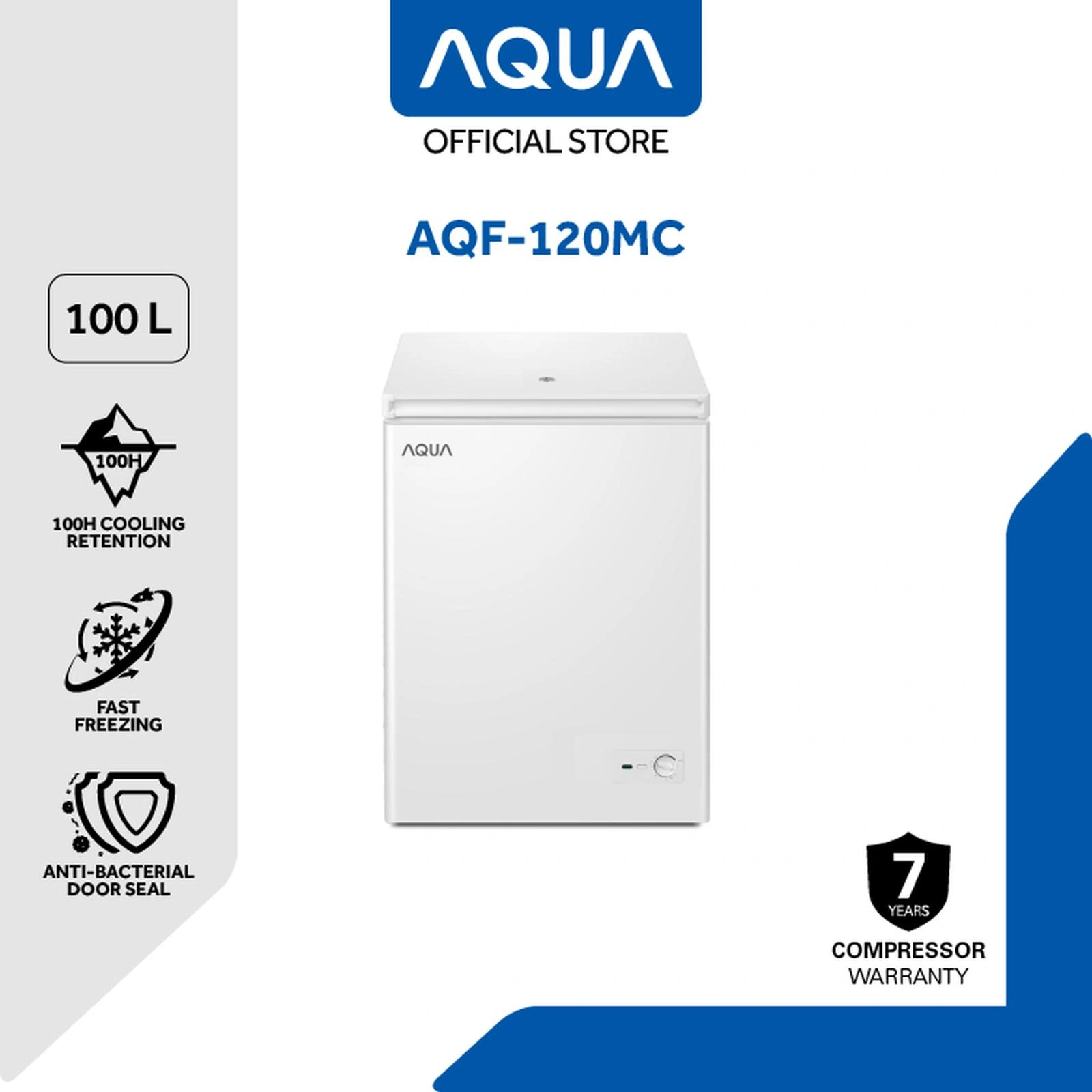 AQUA FREEZER BOX CHEST FREEZER AQUA AQF-120MC 100LITER