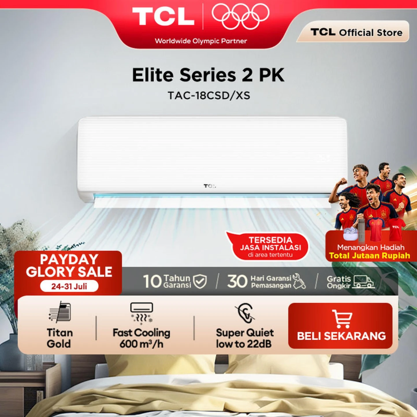 TCL AC 2PK TAC-18CSD TITAN GOLD 18CSD