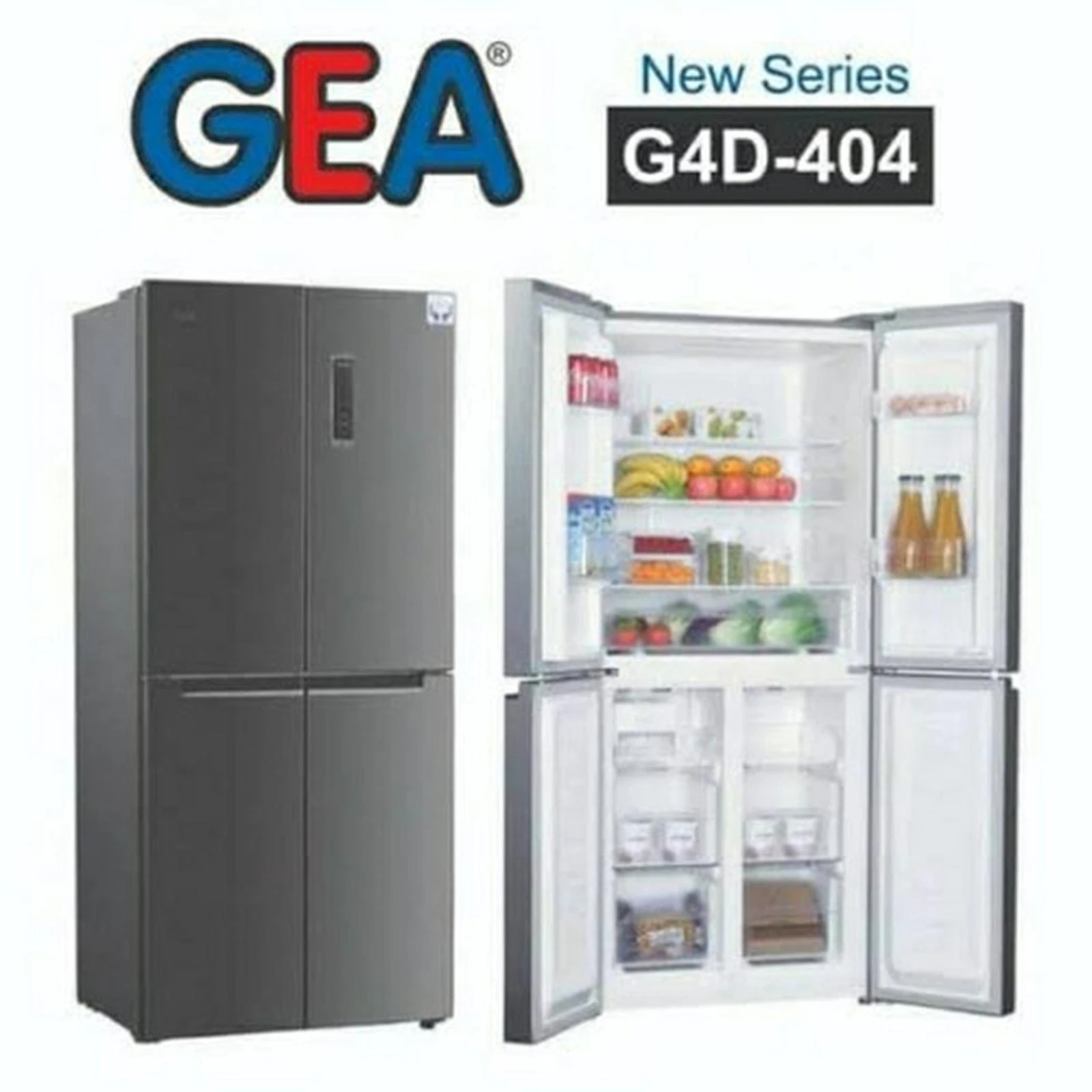 GEA Kulkas Multidoors G4D-404 INOX Inverter
