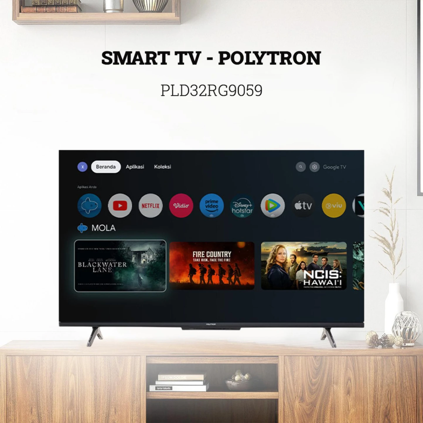 POLYTRON LED TV 32INCH Smart GOOGLE 32RG9059