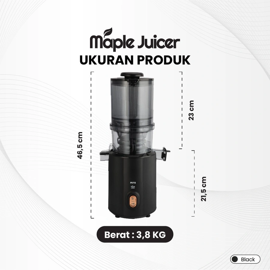 Slow juicer Mito Maple series MITO Maple Juicer 1,5L JUICEr 100 XXL low watt