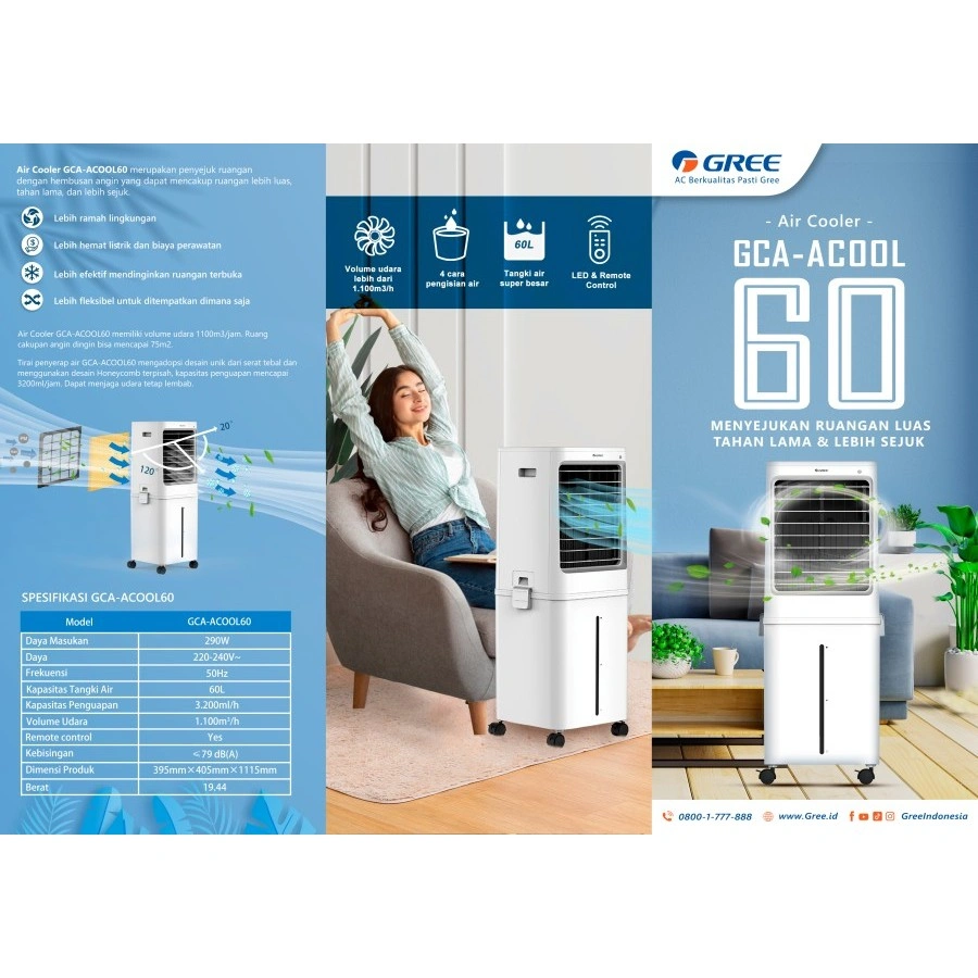 GREE GCA ACOOL60 Air Cooler 60 liter a ACOOL60 jumbo