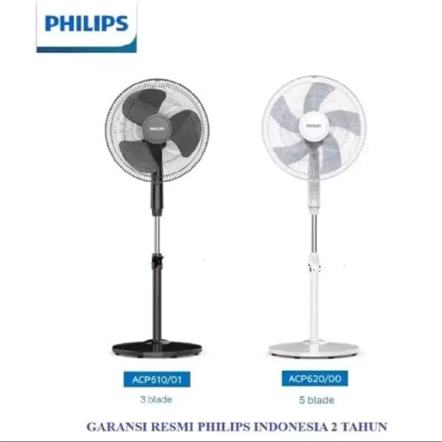Philips Kipas Angin Berdiri STANDFAN 16 INCH 3 Blade 45 Watt Black Stand Fan ACP 610 16 inch ACP612 acp 612