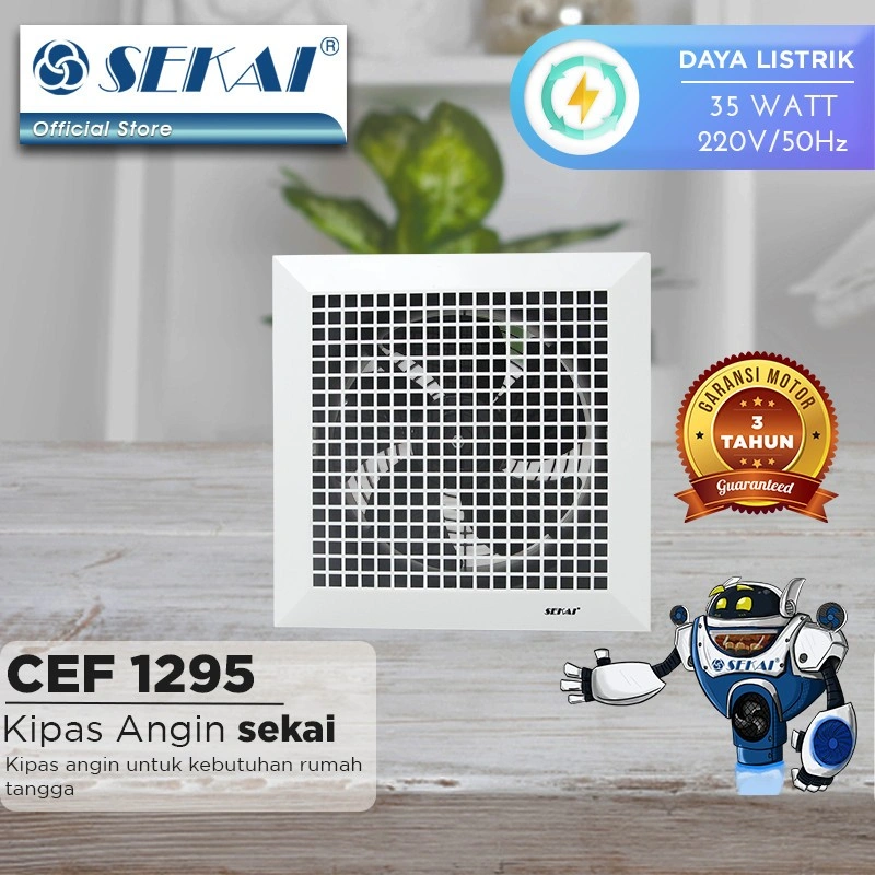 Exhaust fan dek langit2 12 inch Jumbo Kipas Angin Dak Exhaust Tipe Langit-Langit CEF 1295