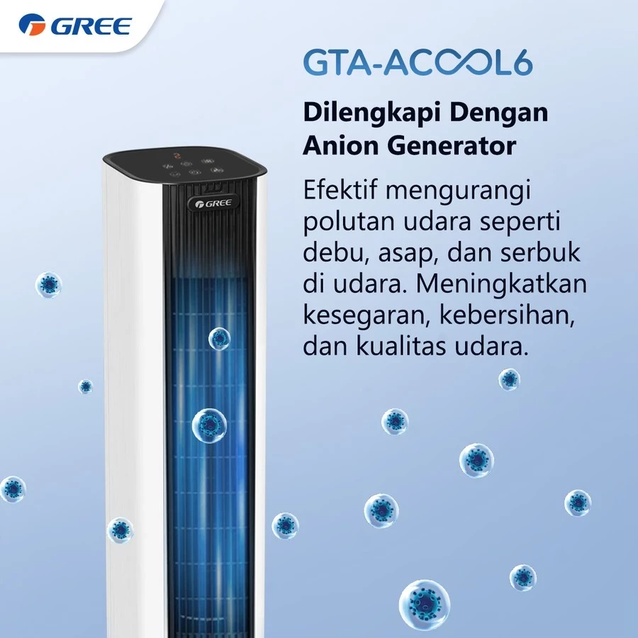 GREE AIR COOLER 6 LITER GTA ACOOL6 PENYEJUK RUANGAN *Free 2Pcs Icepack