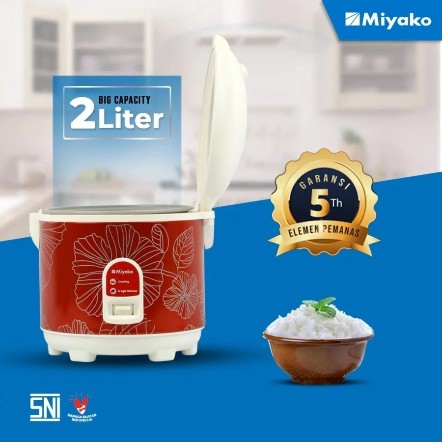 RICE COOKER MAGIC COM 3 IN 1 MIYAKO MCM 558 SBC 558sbc 2 LITER