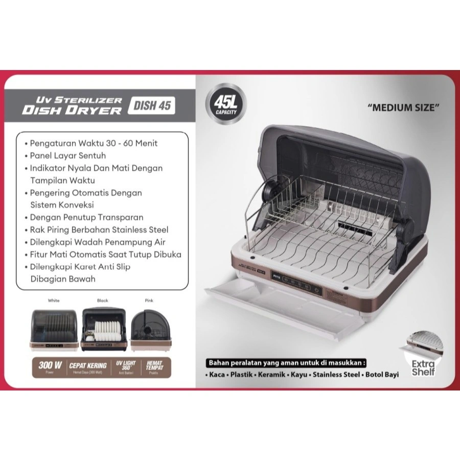 MITO Dish Dryer Sterilizer 45 Liter Alat Steril Peralatan Makan - DISH45