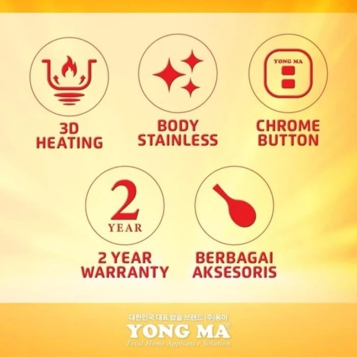 RICE COOKER YONGMA SMC 8073 Kapasitas 2 Liter - GARANSI RESMI RICE COOKER YONGMA SMC 8073 Kapasitas 2 Liter