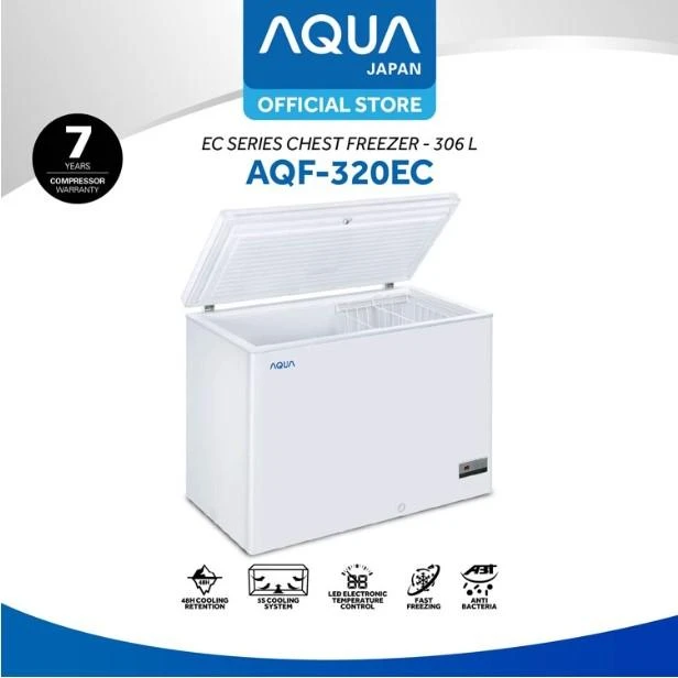 AQUA Chest Freezer Box 306L AQF-320ECL Lemari Pembeku AQF320ECL