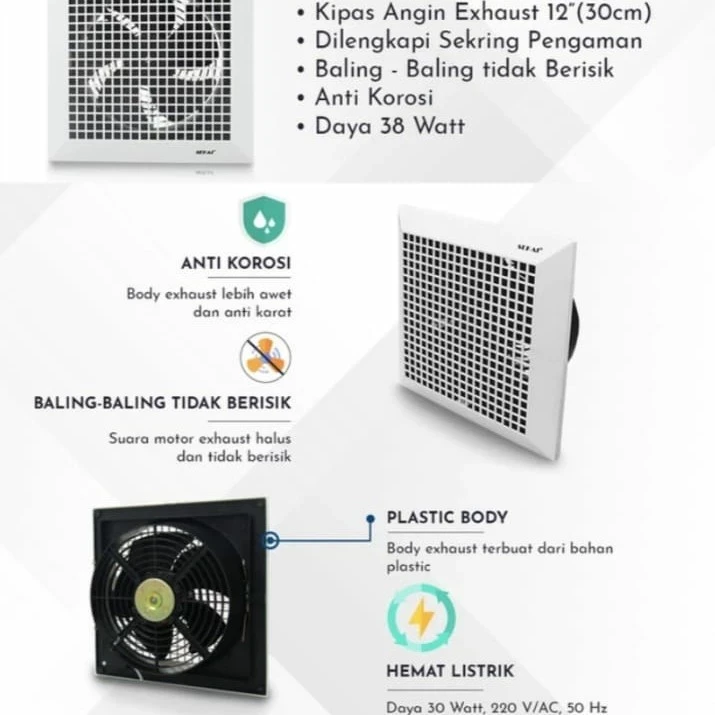Exhaust Fan Ceiling Sekai Exhaust plafon 12 inch CEF1295 CEF1095 10inch CEF895 8inch