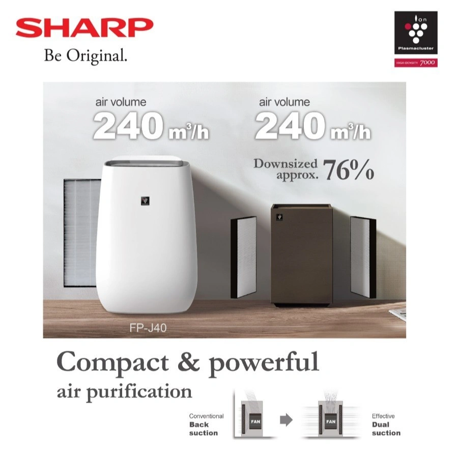 Sharp Air Purifier FP-J50 FPJ50 FPJ 50 YH plasmacluster ion bunuh virus asap kuman