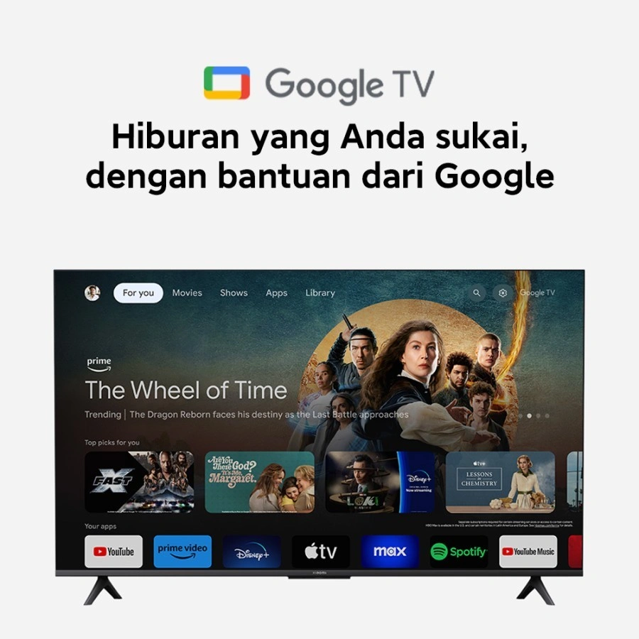 Xiaomi Led Tv 55 Inch Uhd 4k Smart Hdr10 Dolby Audio google tv