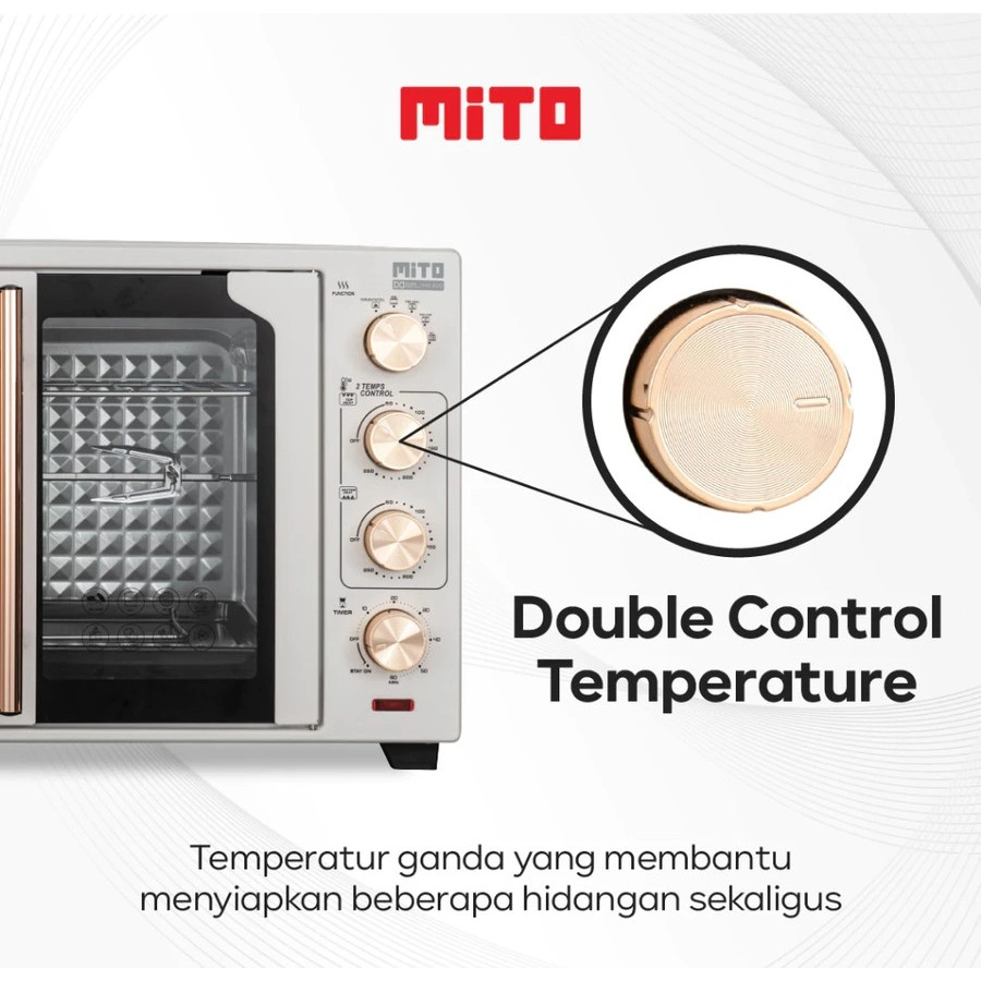 MITO Electric Oven MO600 Double Door 60L MO-600 | Oven Listrik - Pemanggang Kue dan Makanan