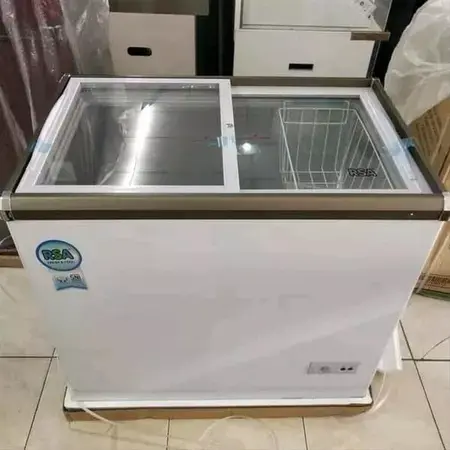 RSA XS-200 / XS200 Sliding Flat Glass Freezer  Liter Chest Freezer 190L KACA