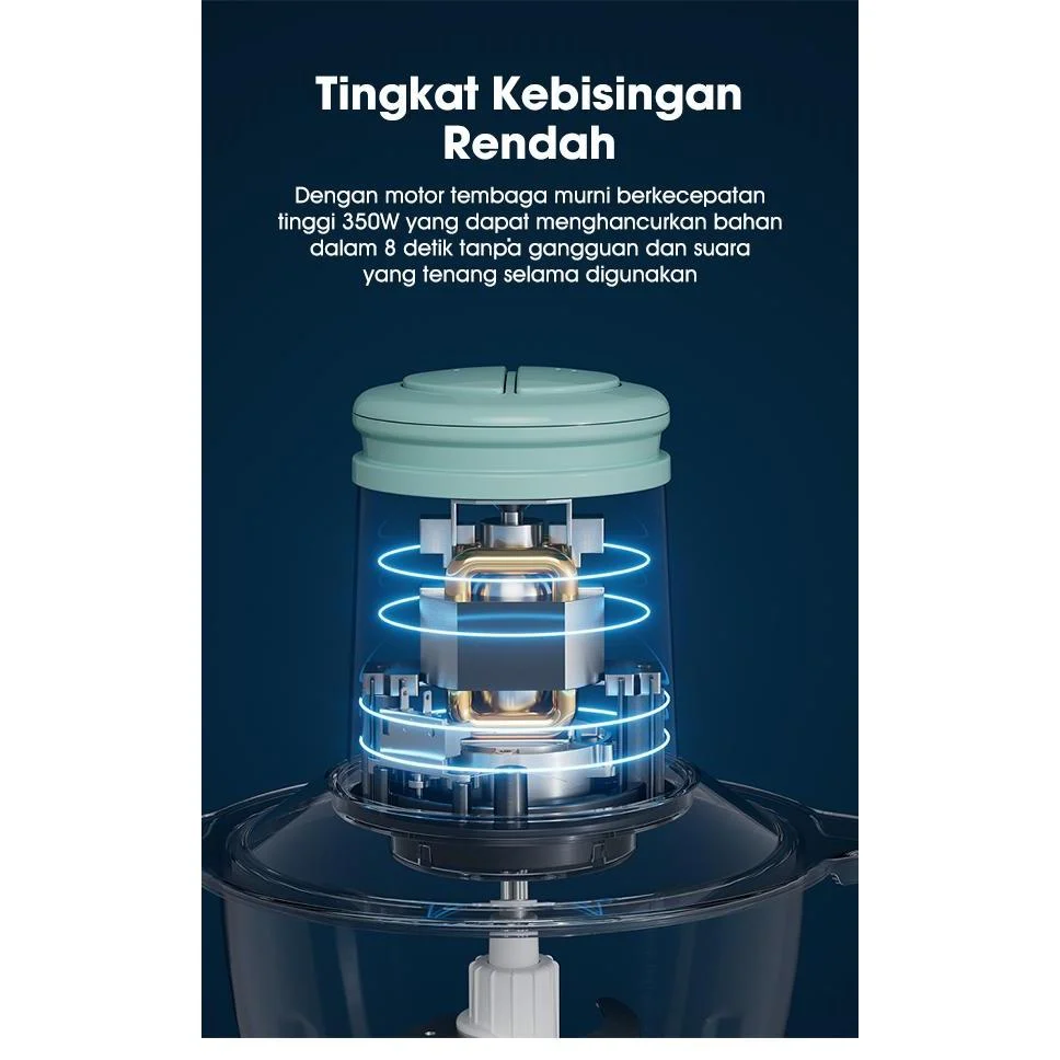 Samono Meat Grinder Chopper Stainless Premium Hemat Daya 4 Mata Pisau Food Grade Garansi 1 Tahun SW-CL350 / 3l Meat Grinder Stainless Steel Food Processor