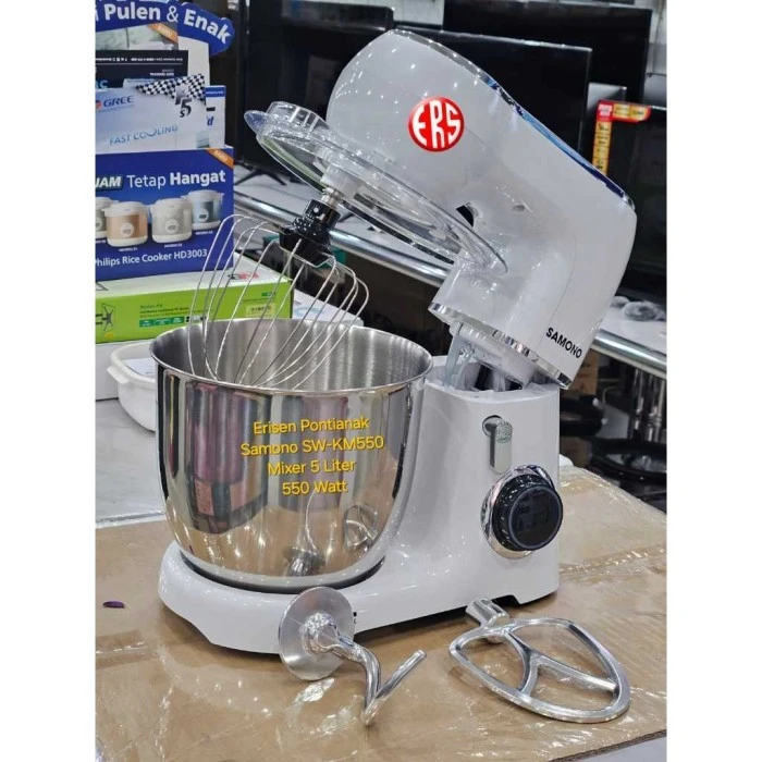 Samono Stand Mixer 5 Liter Pengaduk Adonan 3in1 Mixer w/ Bowl SW-KM550 5L KM 550
