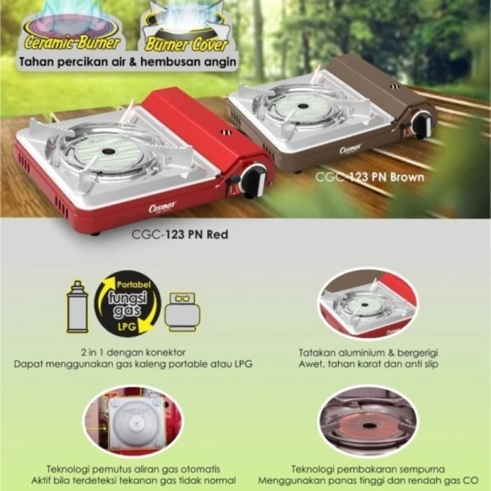 Kompor portable Cosmos 2in1 CGC123 PN kompor kemping CGC-123 CGC 123