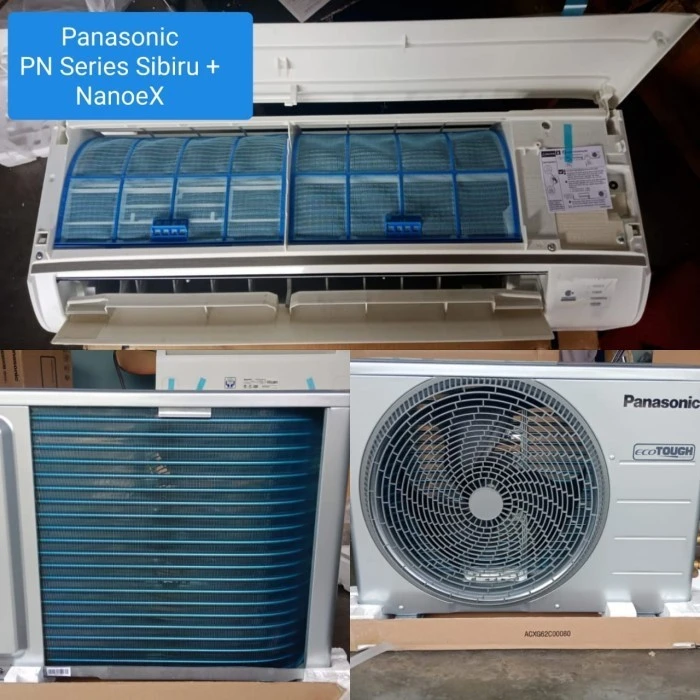 Ac Panasonic CS-PN5WKJ AC Split 1/2PK PN series NANO E si biru 05pk unit