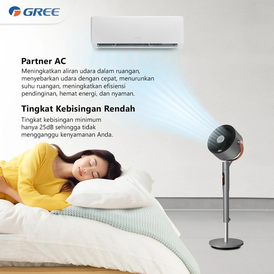 GREE AIRCOOLER CIRCOOL-14L Air Circulation Fan Ion Plasma Circool Kipas Angin Pendingin Ruangan Tamu Kamar Tidur Kantor GCF circool 14
