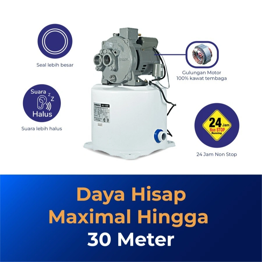 POMPA AIR SHIMIZU JETPUMP 250WATT AUTOMATIC SUMUR DANGKAL PS-255BIT / PS 255BIT