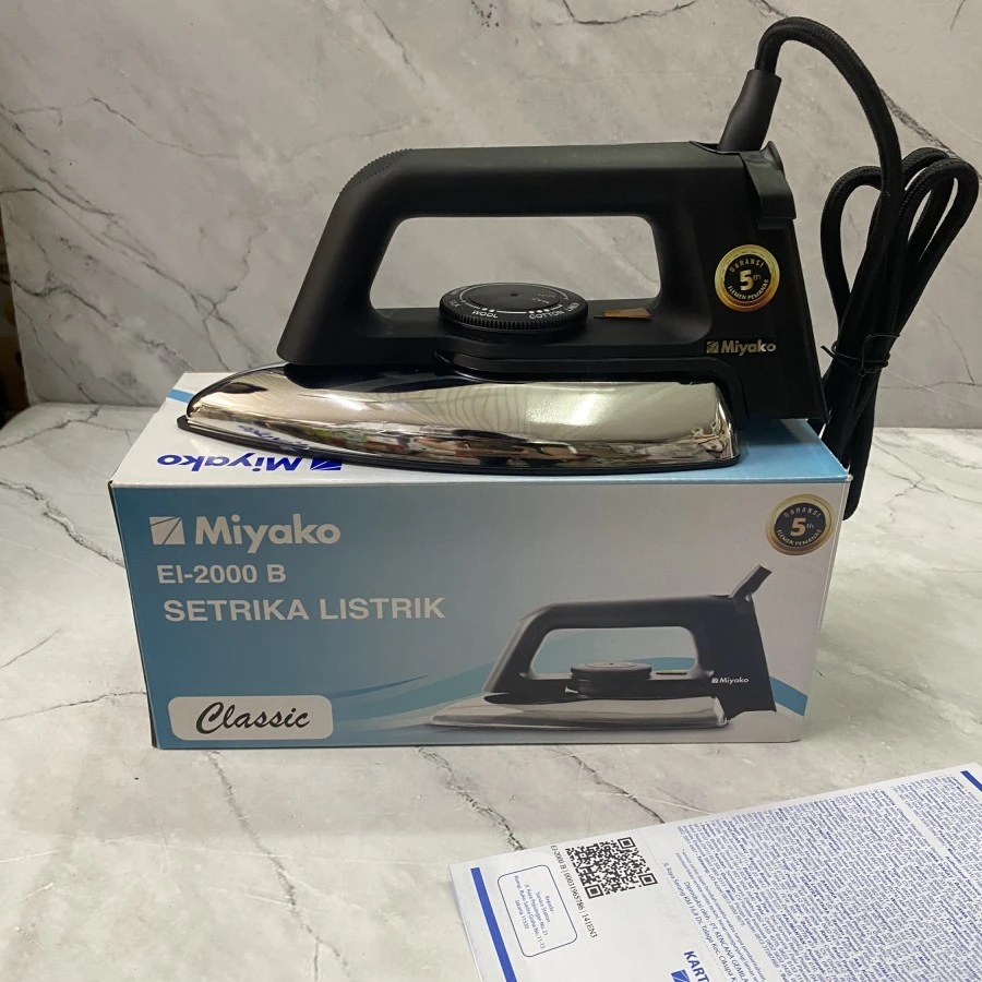 Setrika Miyako EI-2000 B EI2000 EI2000B thermofuse stainless ei 2000 classic ori
