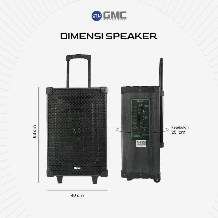 GMC Speaker Aktif 10 inch 897W wireless