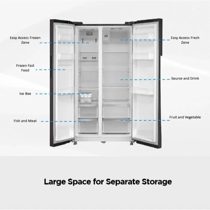 Midea Kulkas side by side 535 ltr inverter MDRS715FGF28ID MDRS715 FGF28ID