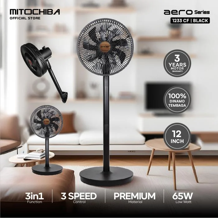 Mitochiba Kipas Angin Multifungsi 3in1 Aero Series 1233CF 12Inci CF1233 1233