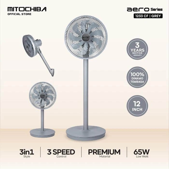 Mitochiba Kipas Angin Multifungsi 3in1 Aero Series 1233CF 12Inci CF1233 1233