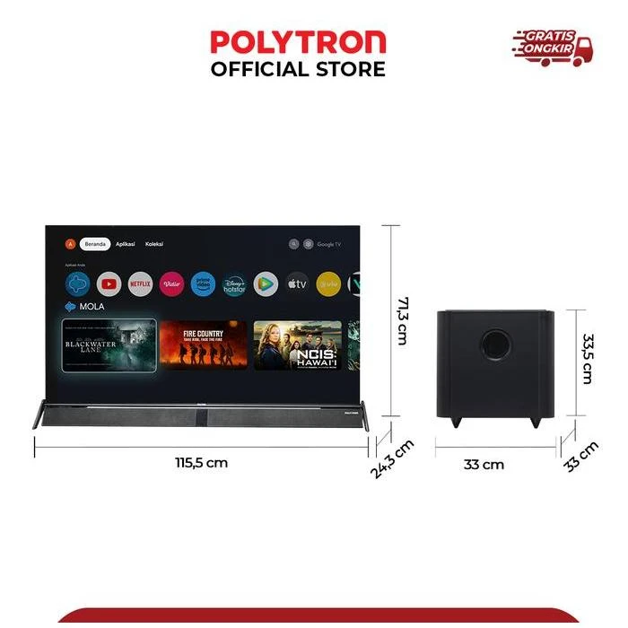 POLYTRON 4K HDR Smart Cinemax Soundbar TV 50 inch PLD 50BUG5058 POLYTRON 4K HDR Smart Cinemax Soundbar TV 50 inch PLD 50BUG5959 pengganti 50BUG5058959
