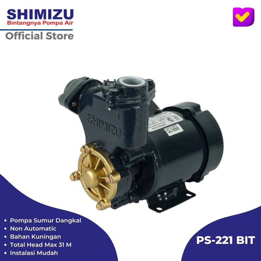 POMPA AIR SHIMIZU PS221BIT PS-221BIT PS 221BIT 200WATT