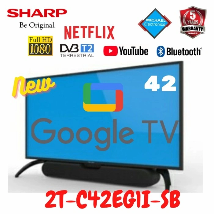 SHARP LED TV 42 GOOGLE TV + SOUNDBAR SYSTEM 2TC42EG1L-SB 2TC 42EG1LSB