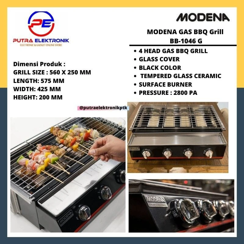 MODENA Gas BBQ Grill - BB 1026G BB1026G PEMANGGANG GAS BB1026G