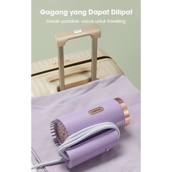 SAMONO SW-GSP120 Setrika Uap Alat Setrika Baju Ungu Mesin Steamer Baju Hijau