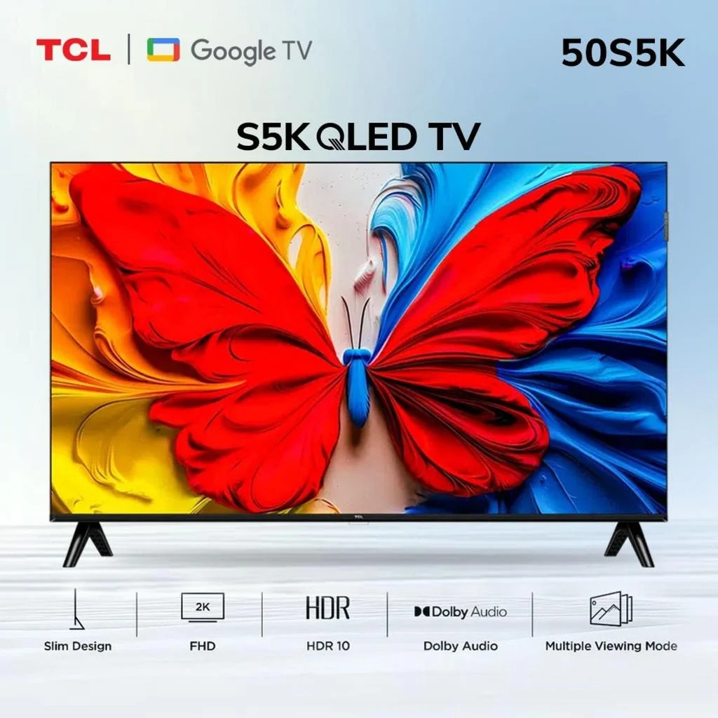 TCL TV 50S5K QLED Google TV 50 Inch FHD HDR10 UHD Dolby Vision & Atmos HDR 10+