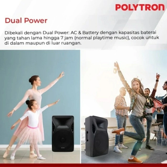 SPEAKER AKTIF POLYTRON PAS PRO 15F3 15 Inch Radio FM paspro 15F5 CHARGE