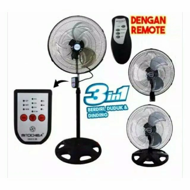 MITOCHIBA KIPAS ANGIN 3IN1 TORNADO MT1822SR MT 1822 SR WITH REMOTE mito