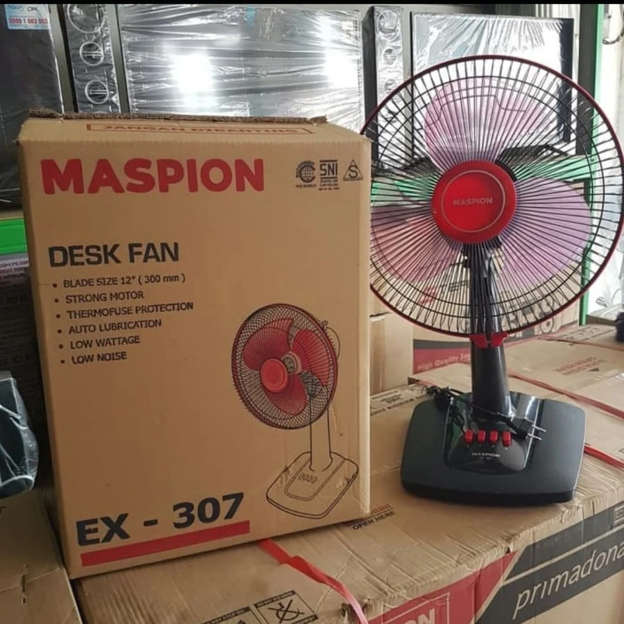 DESK FAN 12 INCH KIPAS ANGIN MASPION EX-307 EX 307 (12 INCH)