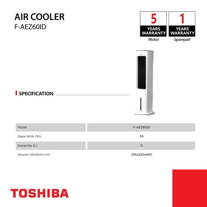 AIR COOLER TOSHIBA FAEZ60 ID FA-EZ60ID FAEZ 60ID 5liter