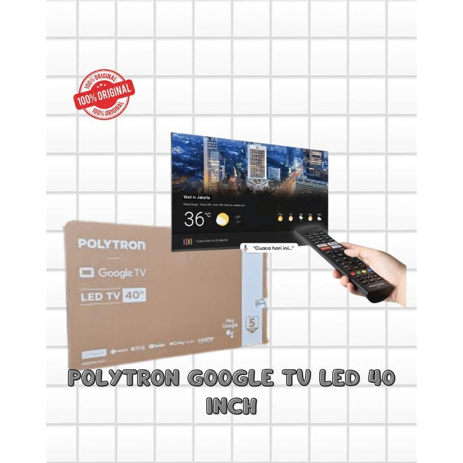POLYTRON LED TV 40RG9058 SMART ANDROID 40INCH Google tv 40RG9059