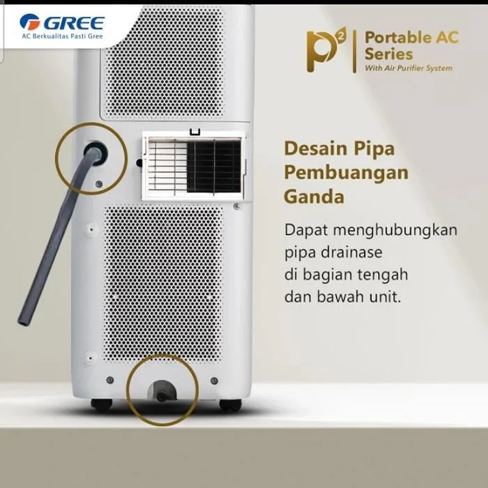 GREE AC Portable 0,5 PK GPC05P2 Air Purifier - Multiplen Speeds - Dry Mode - Self Diagnosis Model GPC-05P2