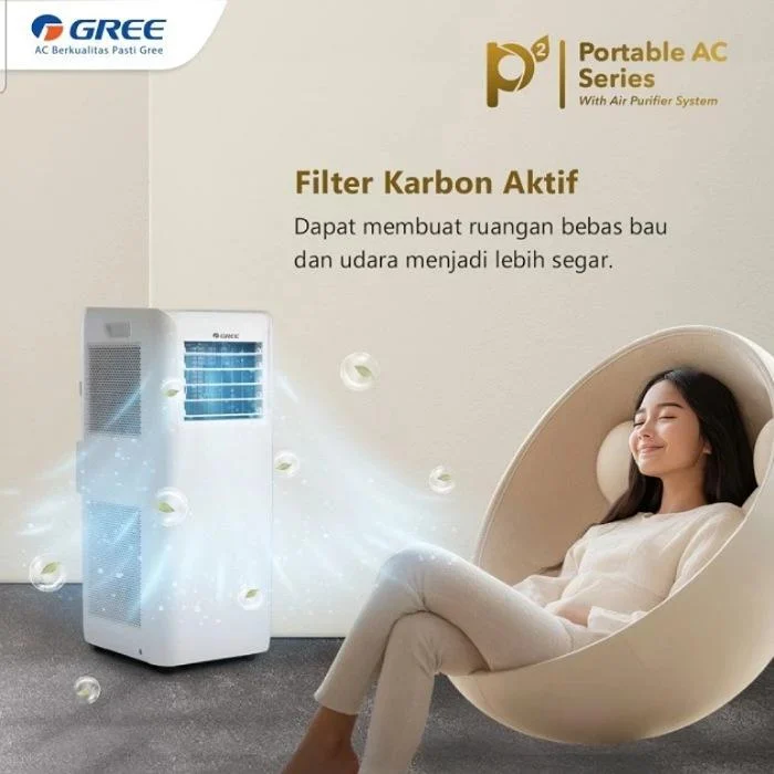GREE AC Portable 0,5 PK GPC05P2 Air Purifier - Multiplen Speeds - Dry Mode - Self Diagnosis Model GPC-05P2