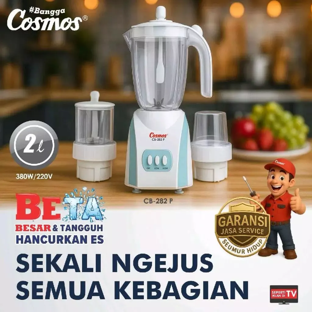 BLENDER COSMOS CB282P CB-282 P CB 282 P 282P 2liter 3in1