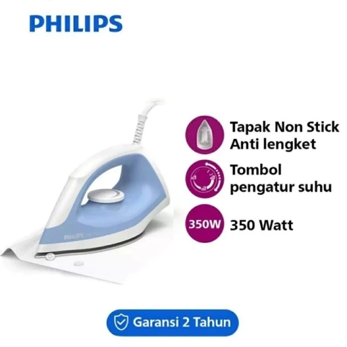 SETRIKA PHILIPS Dry Iron Anti Lengket - DST0510/20 / DST 0510 20 / DST0510 promo murah