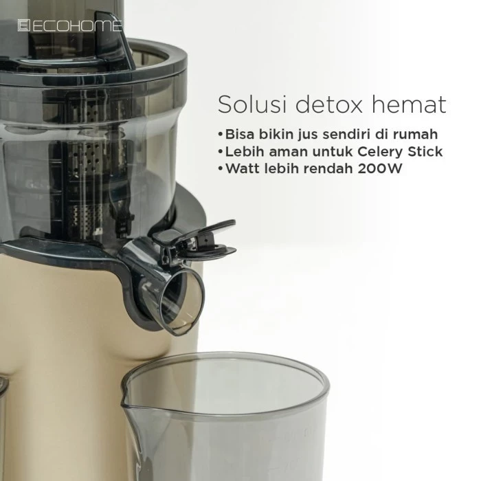 SLOW JUICER ECOHOME ESJ999 ESJ-999 ESJ 999 Cold Pressed Fruit Extractor 65 RPM