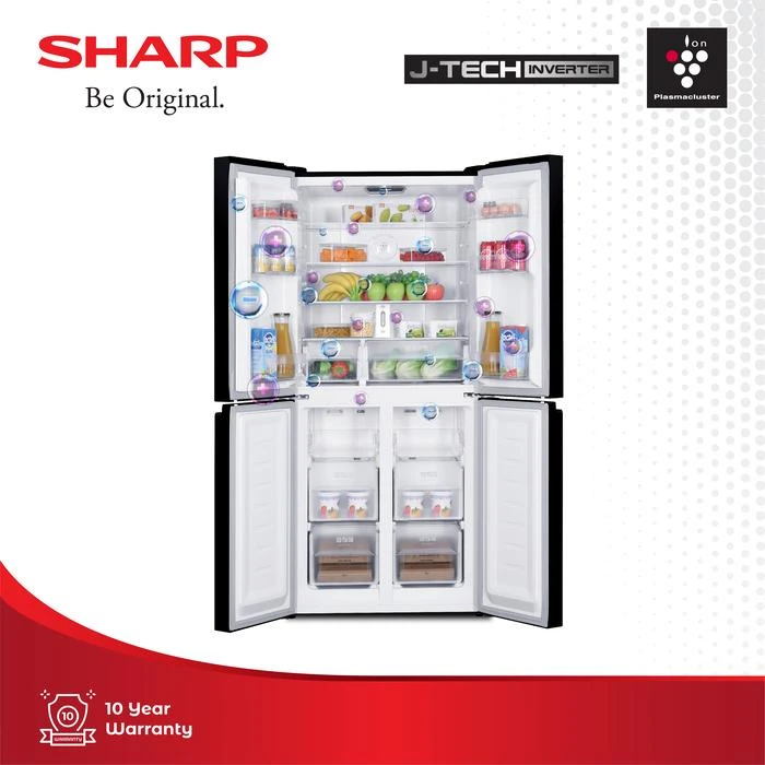 SHARP KULKAS QUEEN SJIF51PG-BK LEMARI ES 4 PINTU SIDE BY SIDE SJ IF 51PGBK