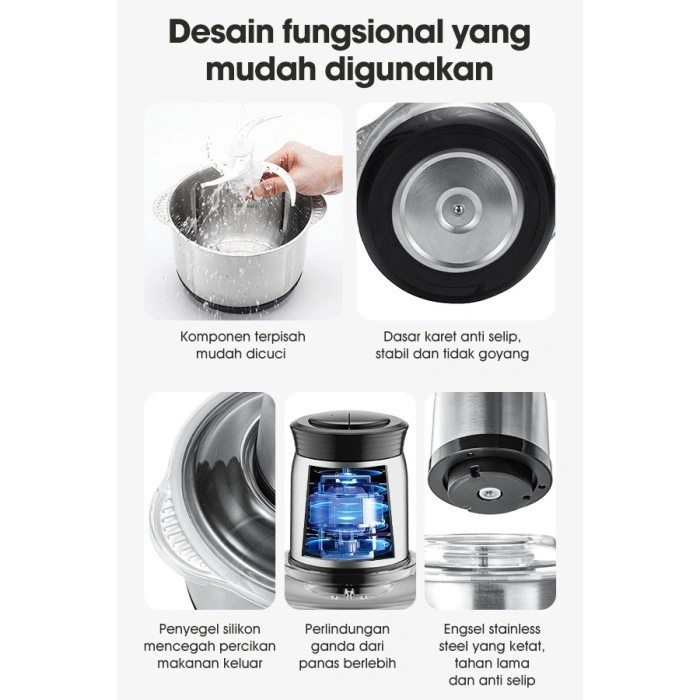 Samono Daya Kuat Stainless Steel 304 2Liter Kapsitas 2L SWTC400 SW-TC400