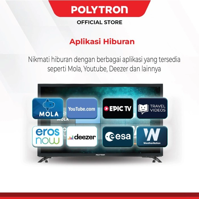 POLYTRON SMART TV 24 24MV1859 24CV1869 24 INCH EASY SMART TERMURAH