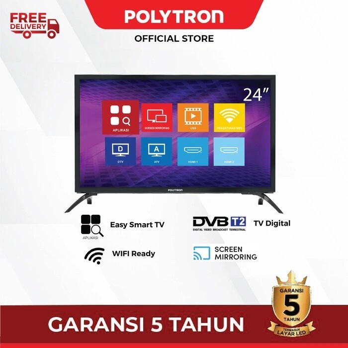 POLYTRON SMART TV 24 24MV1859 24CV1869 24 INCH EASY SMART TERMURAH