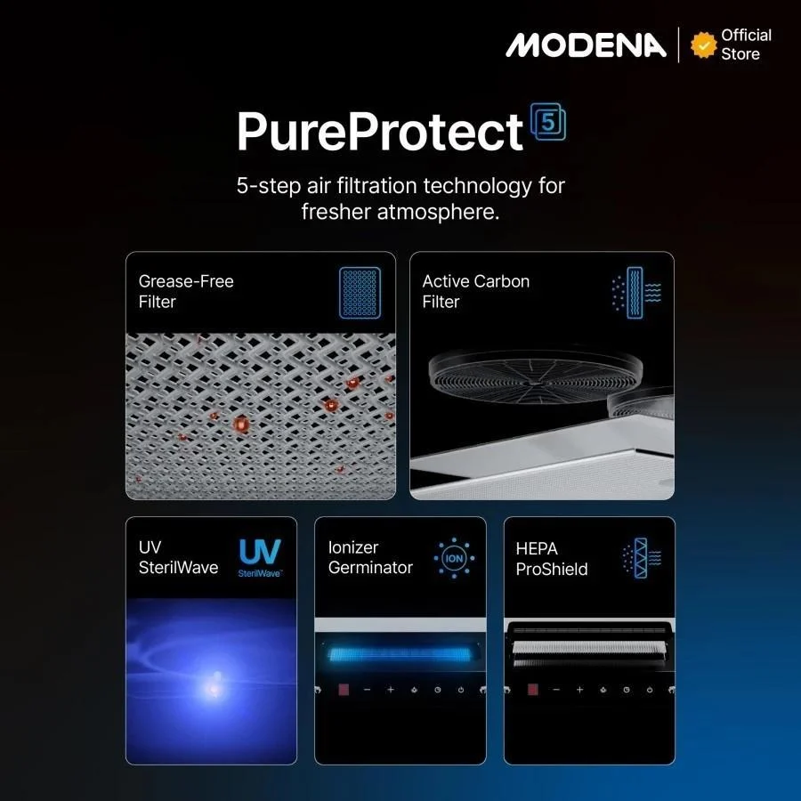 Cooker Hood Modena AX 2925CASS / AX2925CASS Purifier+Touch Screen 90cm